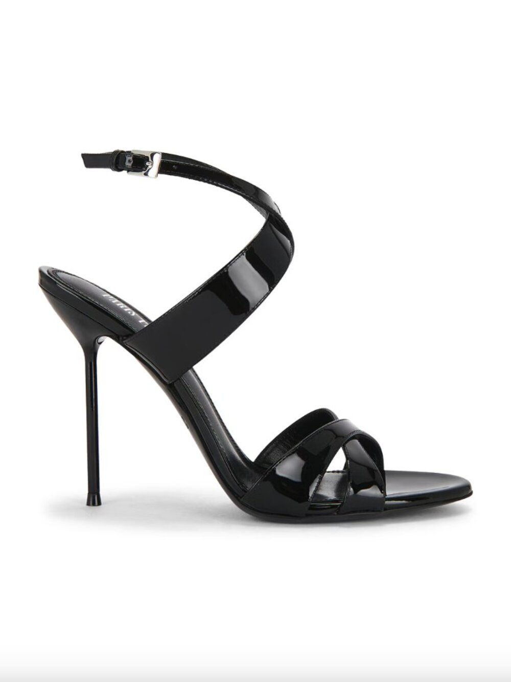Paris Texas Lidia Heeled Sandal in Black Patent Leather Strappy Heels 40 / 10